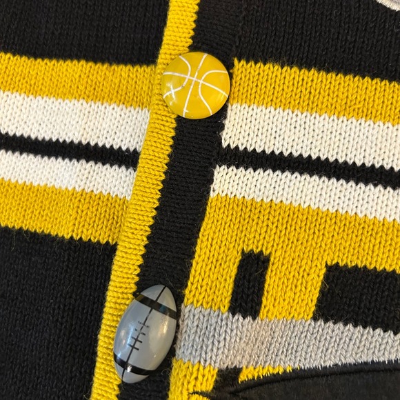 Vintage Georgia Tech Yellow Jackets Knit Sweater Vest Birch Bros Mens Medium - Picture 16 of 16